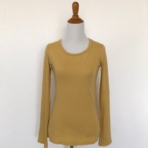 Anthropologie Ben and Lucia Yellow Long Sleeve Tee Shirt